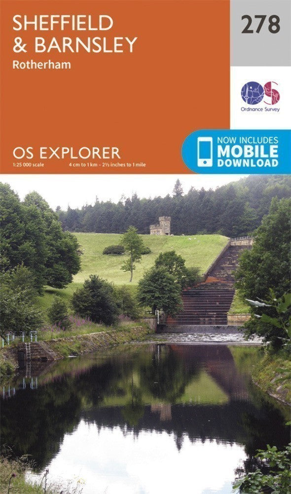 Sheffield and Barnsley Explorer Map 278 Ordnance Survey