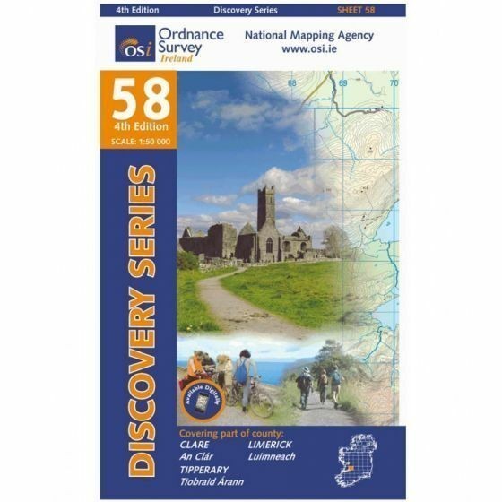 Clare, Limerick, Tipperary OS Discovery - 58 - map