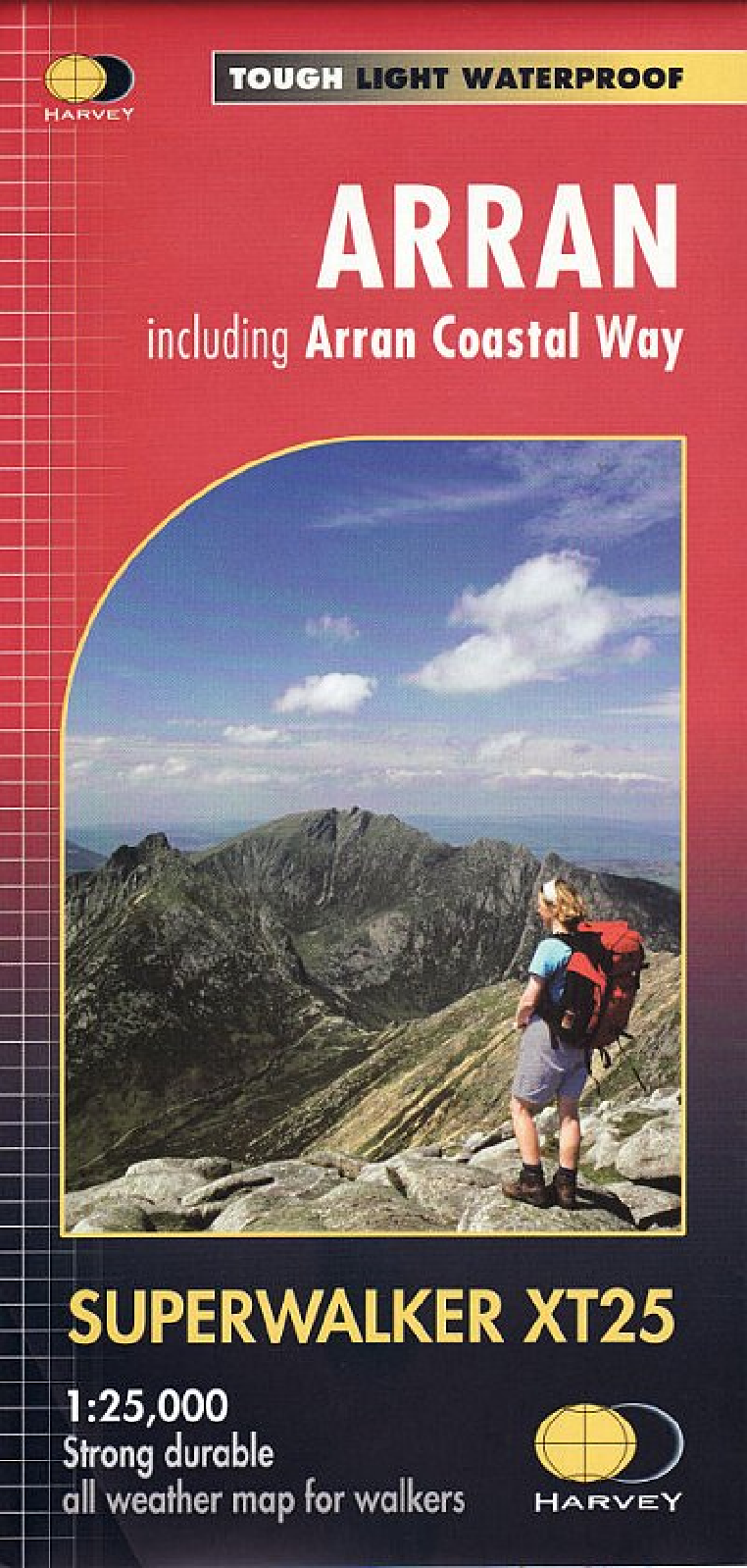 Arran and coastal way Harvey SuperWalker map - O