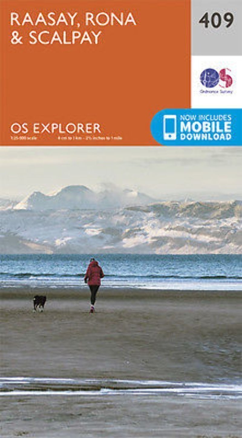 Raasay, Rona and Scalpay Explorer Map 409 Ordnance Survey 2015
