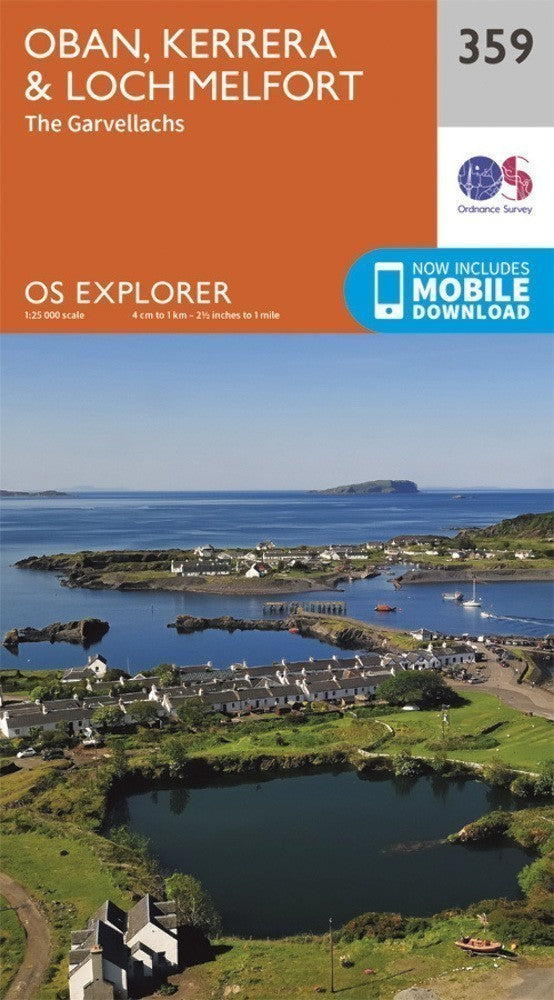 Oban Kerrera and Loch Melfort Explorer Map 359 Ordnance Survey