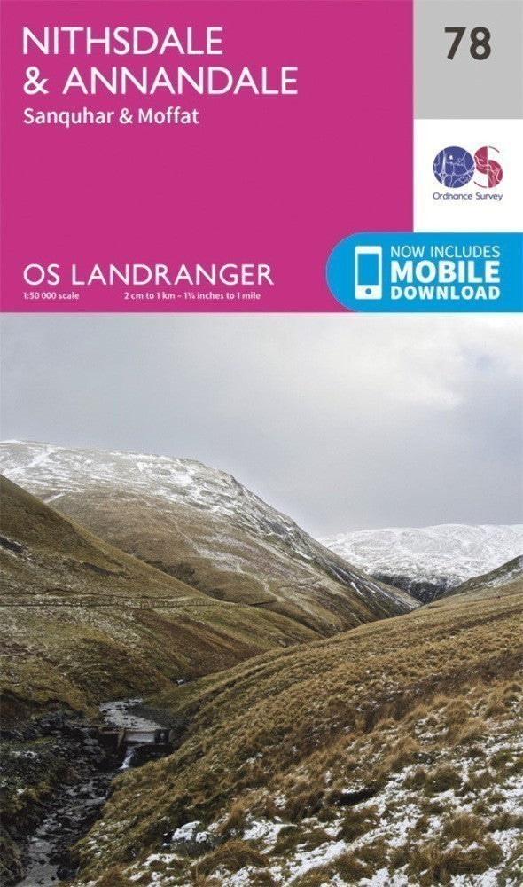 Nithsdale & Annandale Sanquhar & Moffat Landranger Map 78 Ordnance Survey Latest