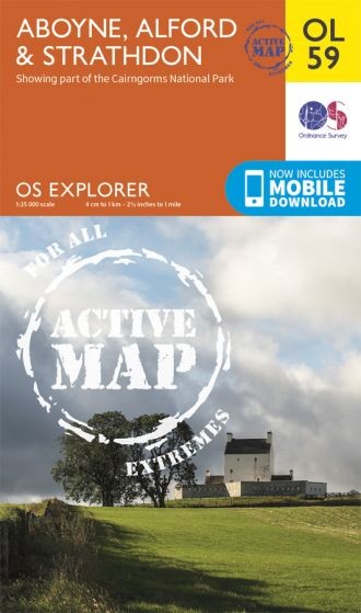 Explorer Active Map  OL 59 Aboyne, Alford & Strathdon OS OL59 Laminated