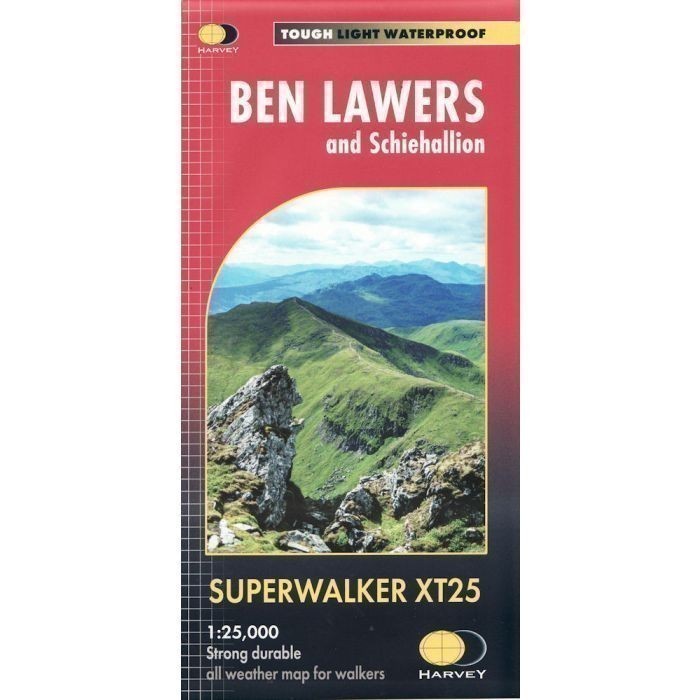 Ben Lawers Harvey SuperWalker map  Schiehallion Tarmacham Ridge XT25 1:25 000