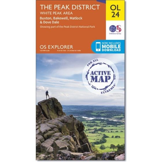 Explorer Active Map  OL24 The Peak District OS OL24 Laminated