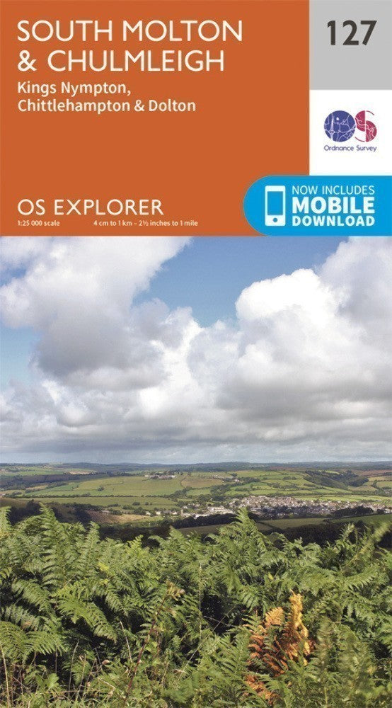 South Molton and Chulmleigh 127 Explorer Map Ordnance Survey With Digital Downlo