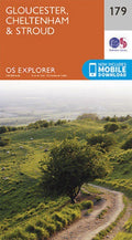 Gloucester Cheltenham and Stroud 179 Explorer Map Ordnance Survey With Digital D