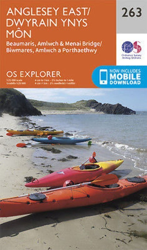 Anglesey East Explorer Map 263 Ordnance Survey