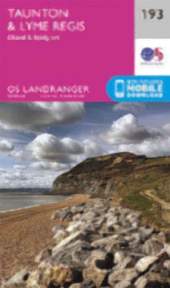 Taunton & Lyme Regis Chard & Bridport Landranger Map 193 Ordnance Survey Latest 