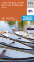 Stratford upon Avon and Evesham 205 Explorer Map Ordnance Survey with Digital Do