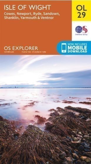 Isle of Wight Cowes Ryde Yarmouth Ordnance Survey Explorer Map OL 29
