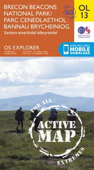 Explorer Active Map  OL 13 Brecon Beacons National Park - Eastern by OS OL13