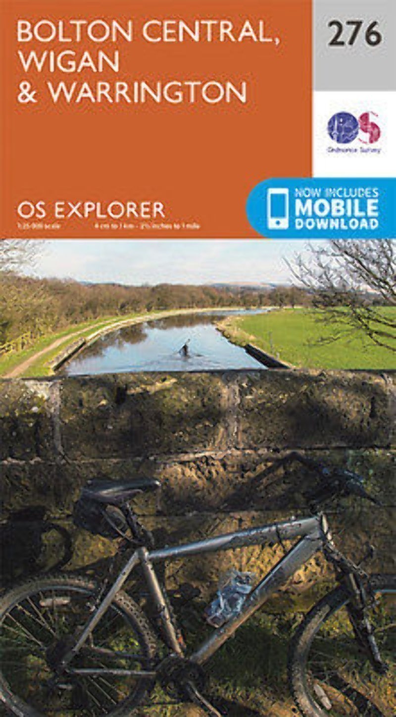 Bolton Wigan and Warrington Explorer Map 276 Ordnance Survey