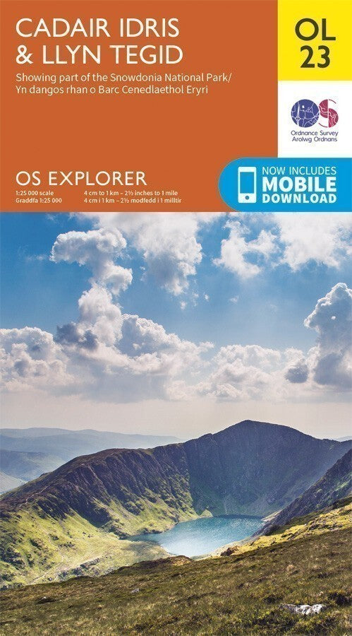 OL23 Cadair Idris Llyn Teigod Ordnance Survey Explorer Map OL 23