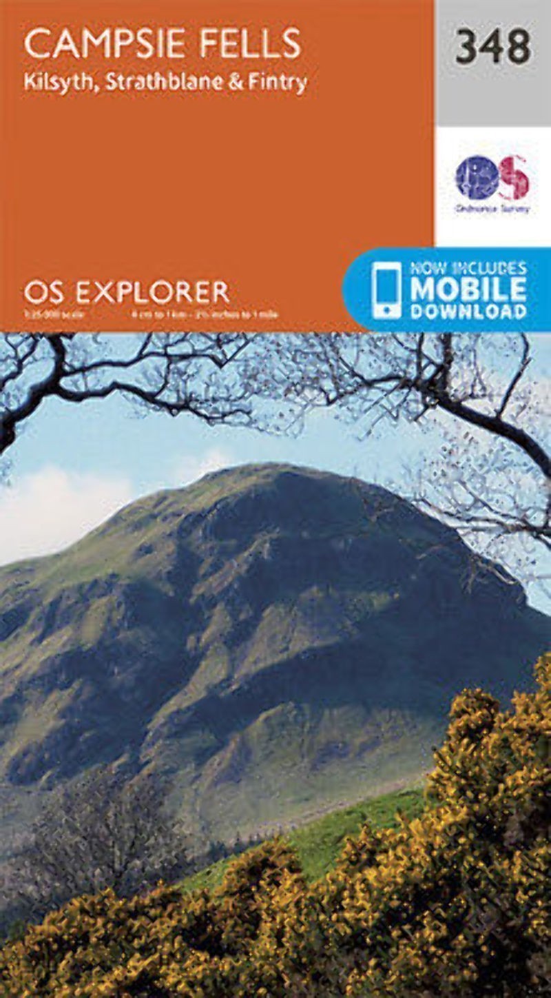 Campsie Fells Explorer Map 348 Ordnance Survey
