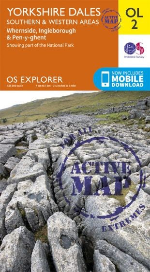 Explorer Active - OL 2 map Yorkshire Dales - Southern & Western OL2 Laminated