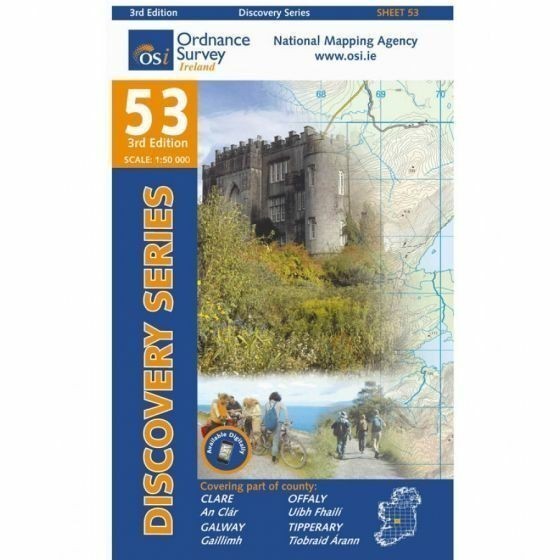 Clare, Galway, offaly, Tipperary OS Discovery - 53 - map
