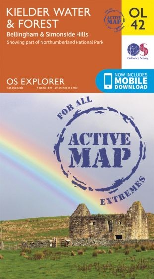 Explorer Active Map  OL42  Kielder Water & Forest OS OL42 Laminated