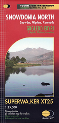 Snowdonia North Harvey Superwalker map Glyders snowdon carnedds