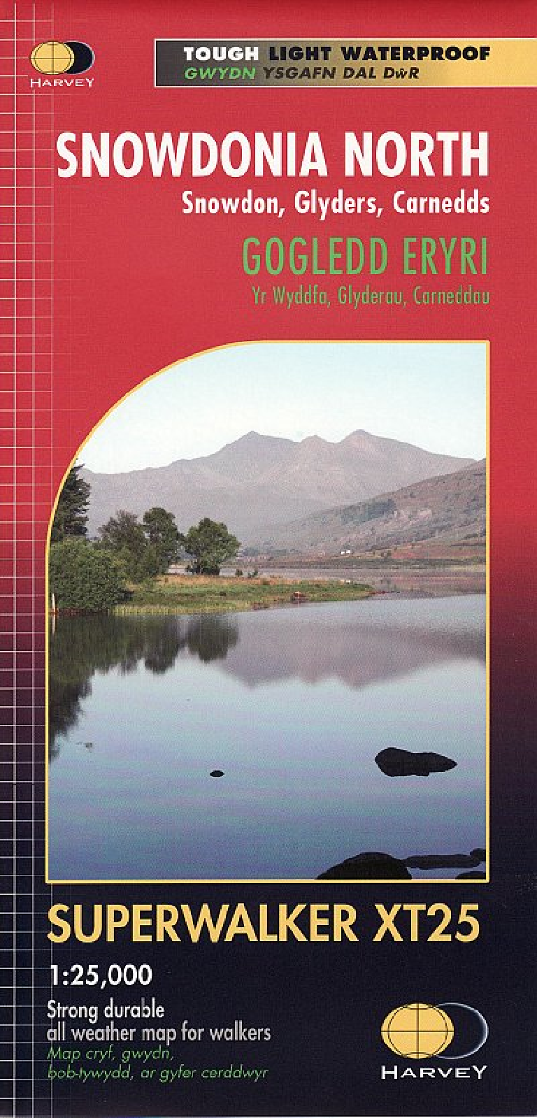 Snowdonia North Harvey Superwalker map Glyders snowdon carnedds