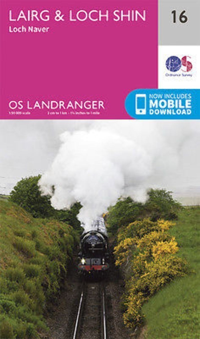 Lairg Loch Shin Loch Naver Landranger Map 16 Ordnance Survey Latest 