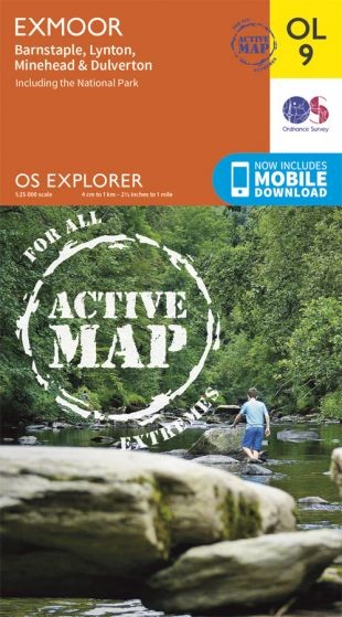 Explorer Active Map  OL 9 - Exmoor National park by OL 9 Laminated