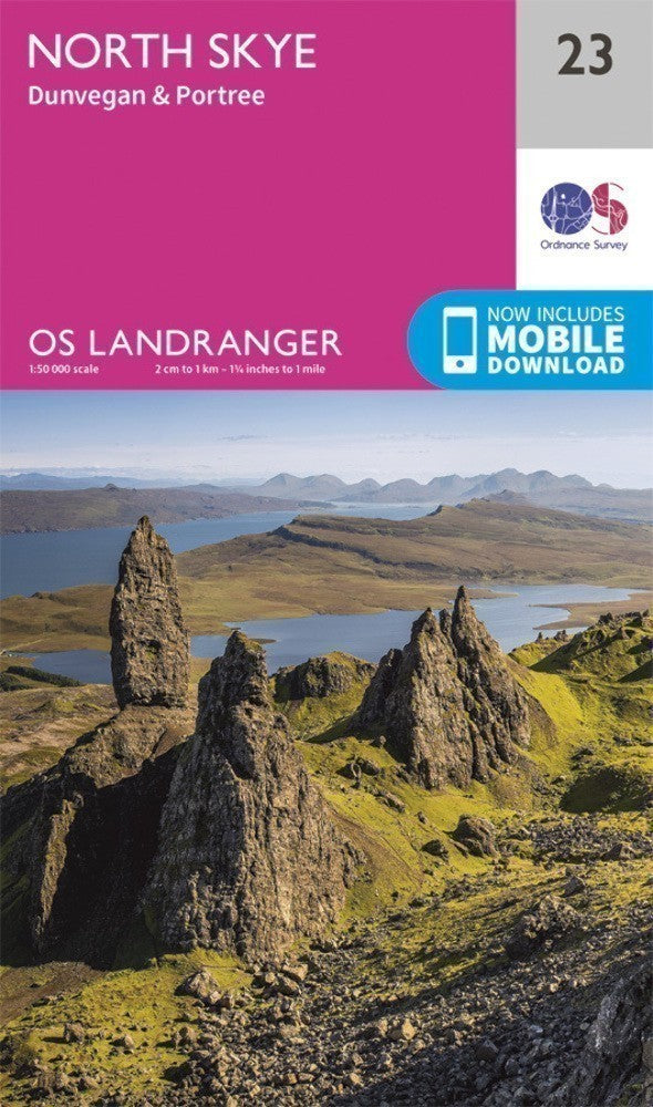 North Skye Dunvegan Portree Landranger Map 23 Ordnance Survey Latest 