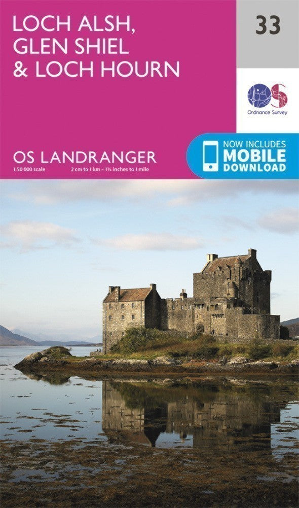 Loch Alsh Glen Shiel Loch Hourn Landranger Map 33 Ordnance Survey Latest 