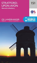 Stratford upon Avon Warwick & Banbury Landranger Map 151 Ordnance Survey Latest 