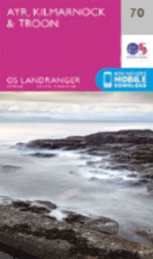 Ayr Kilmarnock & Troon Landranger Map 70 Ordnance Survey Latest 