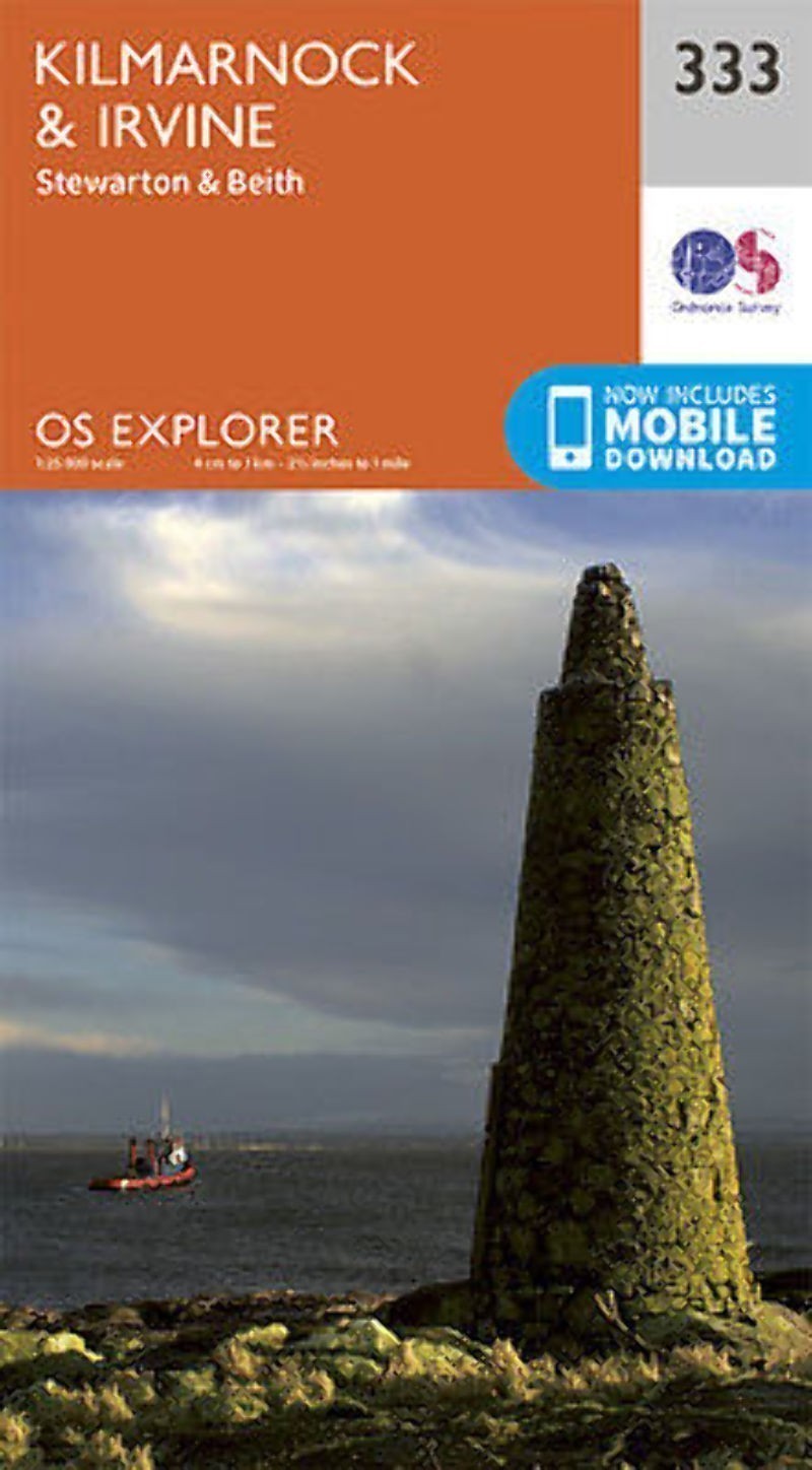 Kilmarnock and Irvine Explorer Map 333 Ordnance Survey