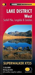 Lake District West Harvey Superwalker map - scafell langdale hard knott wrynose 