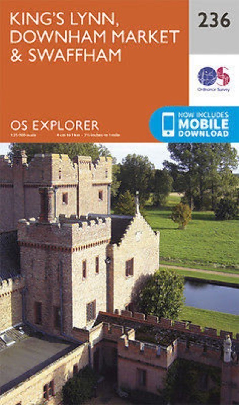 Kings Lynn Downham Market and Swaffham Explorer Map 236 Ordnance Survey