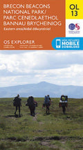 OL13 Brecon Beacons Eastern & Northern Ordnance Survey Explorer Map OL 13