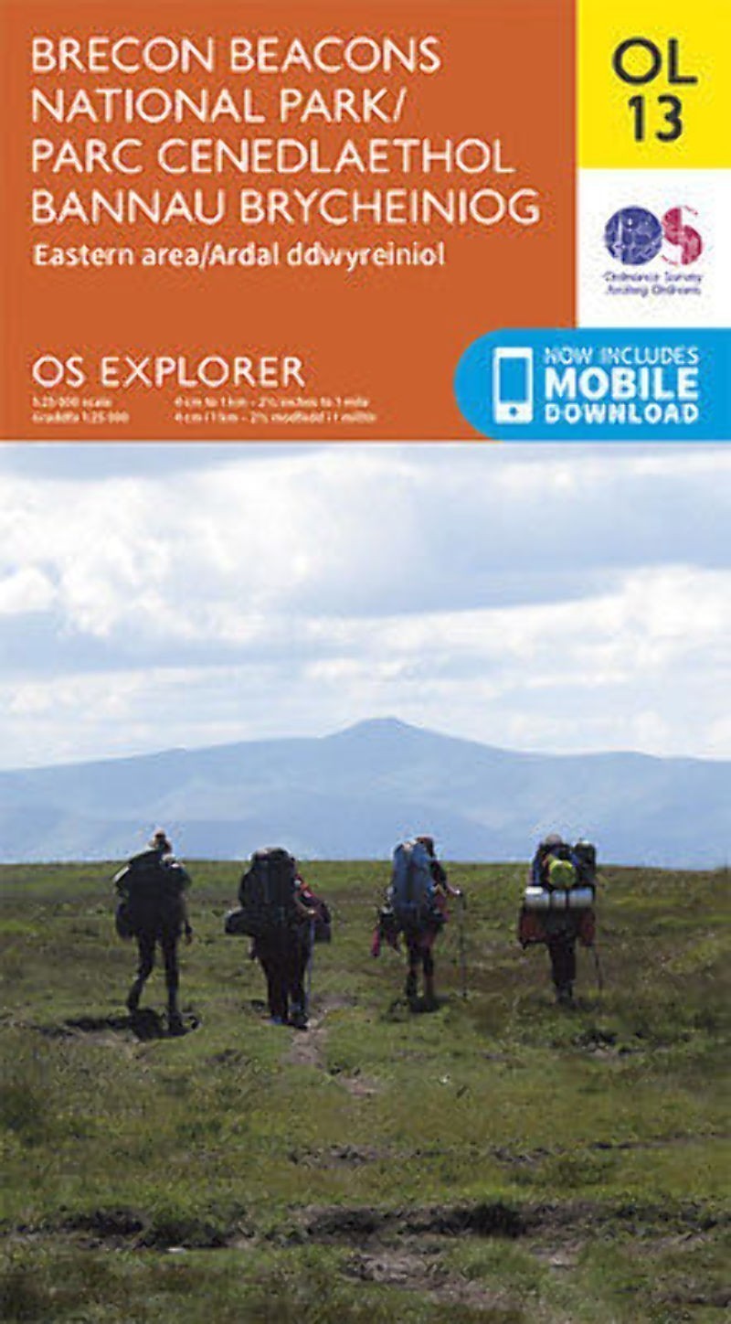 OL13 Brecon Beacons Eastern & Northern Ordnance Survey Explorer Map OL 13