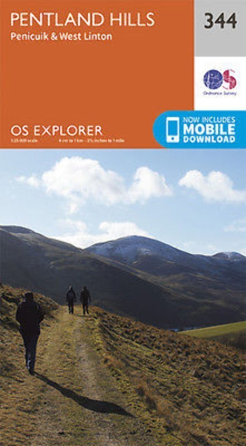Pentland Hills Explorer Map 344 Ordnance Survey