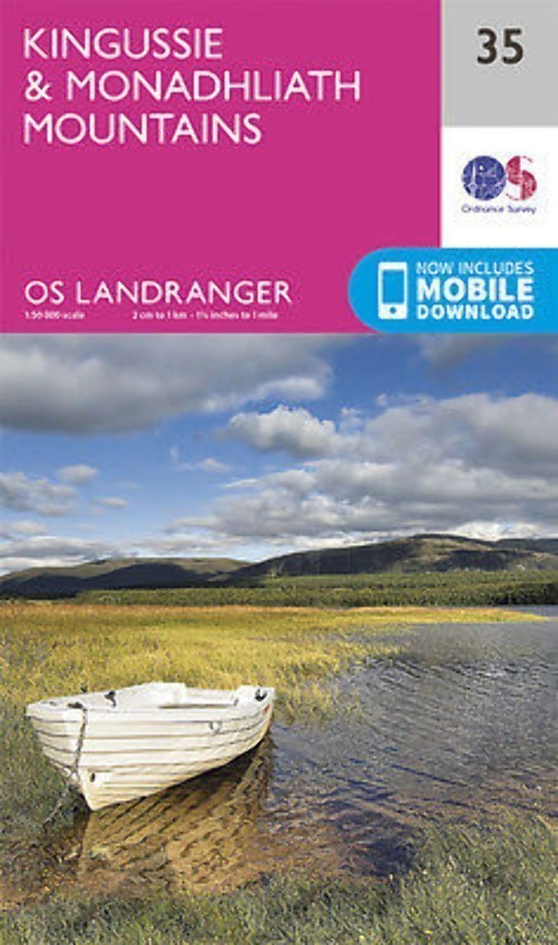 Kingussie Monadhliath Mountains Landranger Map 35 Ordnance Survey Latest 