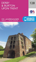Derby & Burton upon Trent Landranger Map 128 Ordnance Survey Latest 