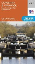 Coventry Warwick Royal Leamington Spa 221 Explorer Map Ordnance Survey