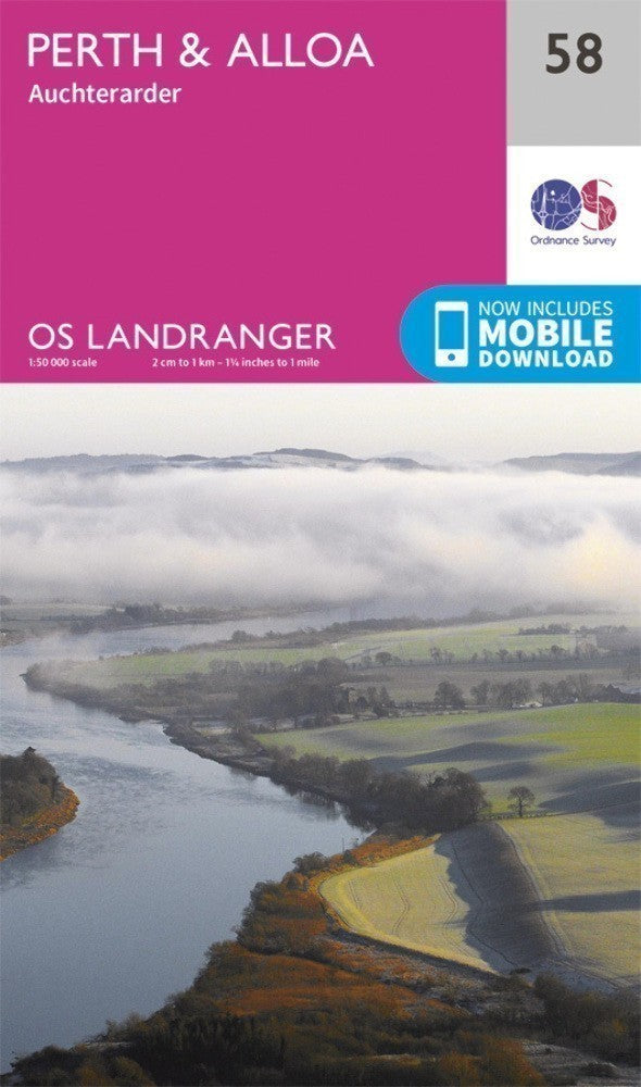 Perth & Alloa Auchterarder Landranger Map 58 Ordnance Survey Latest 