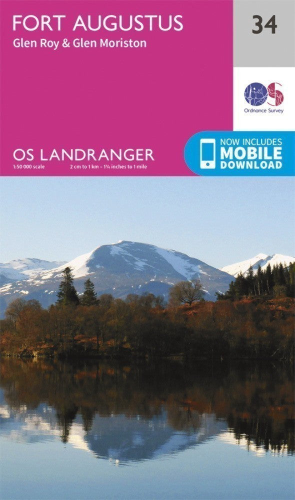 Fort Augustus Glen Roy Glen Moriston Landranger Map 34 Ordnance Survey Latest 