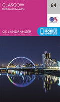 Glasgow Motherwell & Airdrie Landranger Map 64 Ordnance Survey Latest 