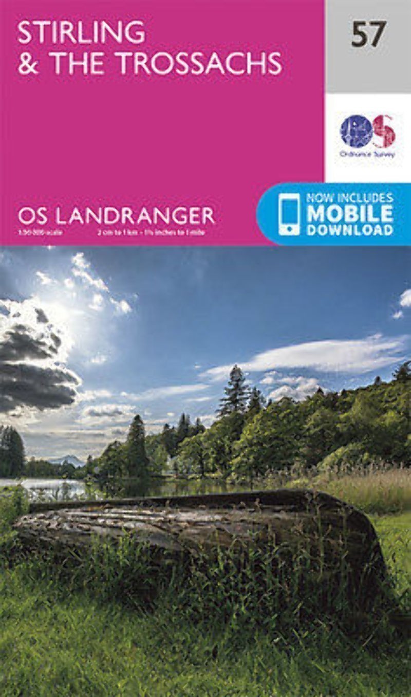 Stirling & The Trossachs Landranger Map 57 Ordnance Survey Latest 