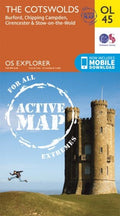 Explorer Active Map  OL 45 The Cotswolds OS OL45 Laminated