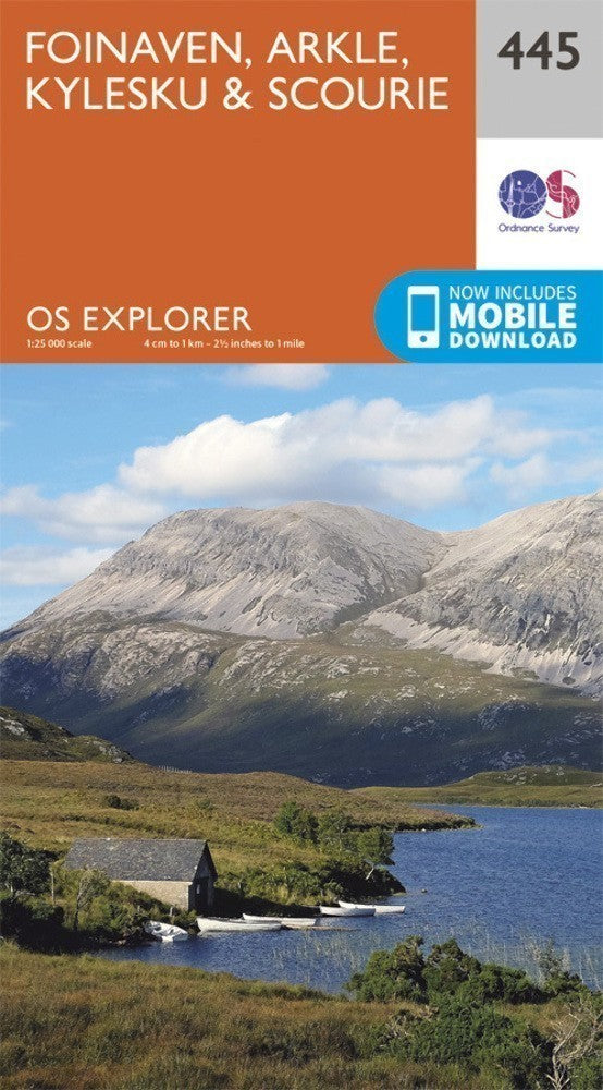 Foinaven Arkle, Kylesku and Scourie Explorer Map 445 Ordnance Survey 2015