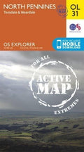 Explorer Active Map  OL 31 North Pennines OS OL31 Laminated
