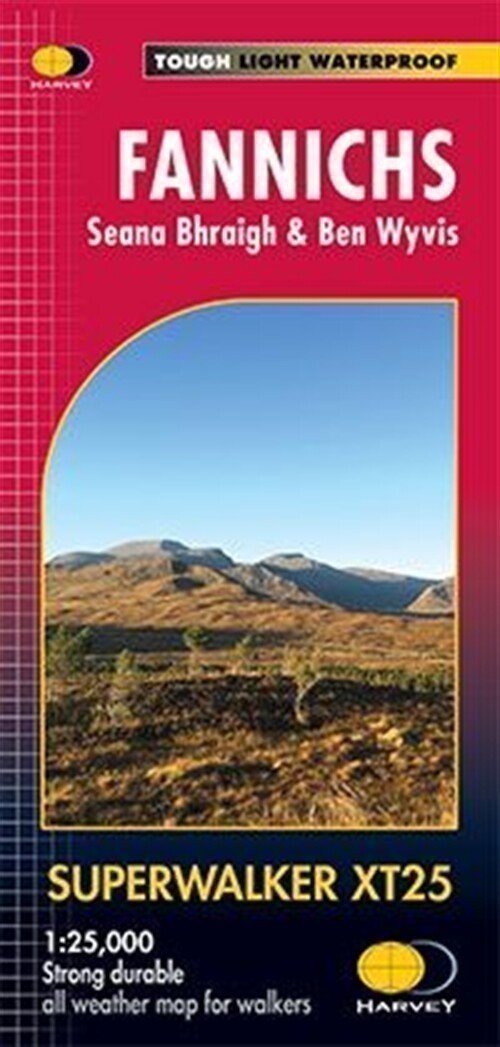 Fannichs Seana Bhraigh Ben Wyvis superwalker Harvey Map Scotland 