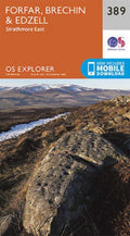 Forfar Brechin and Edzell Explorer Map 389 Ordnance Survey