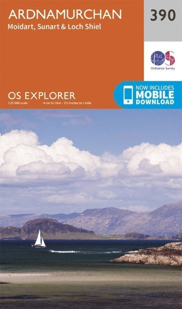 Ardnamurchan Moidart Sunart and Shiel Explorer Map 390 Ordnance Survey