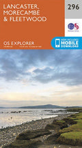 Lancaster Morecambe and Fleetwood Explorer Map Ordnance Survey 296